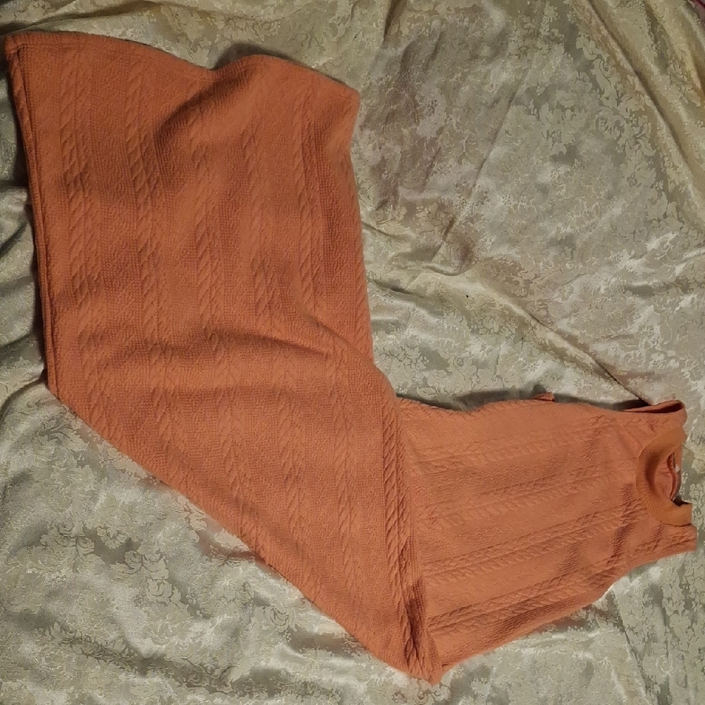 Elegant Orange Sleeveless Dress